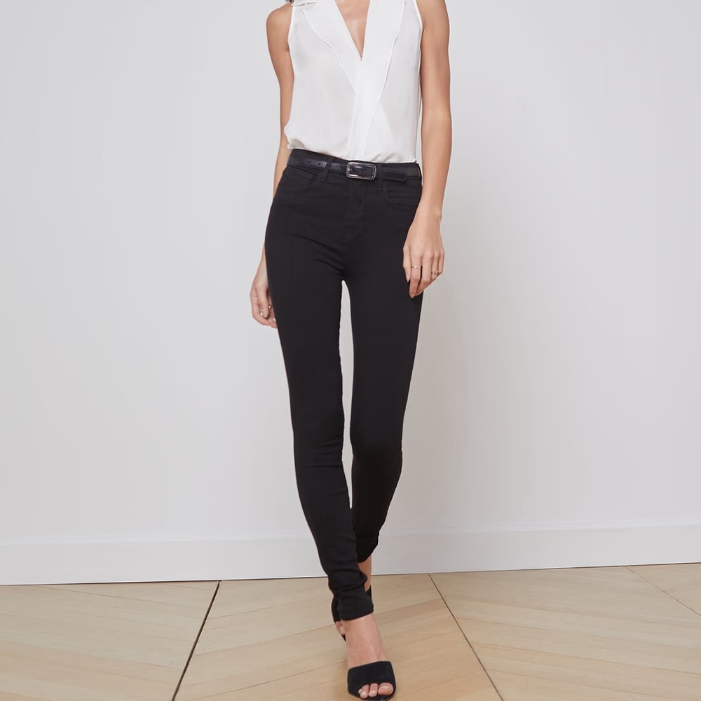 L'AGENCE Marguerite Black High Rise Skinny Jeans Size 30